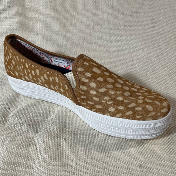 Keds x Anthropologie Limited Edition Triple Decker Slip-On Calf Hair NIB - Picture 2 of 7